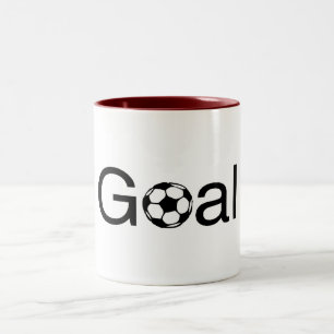 Fußball-Ziel Zweifarbige Tasse