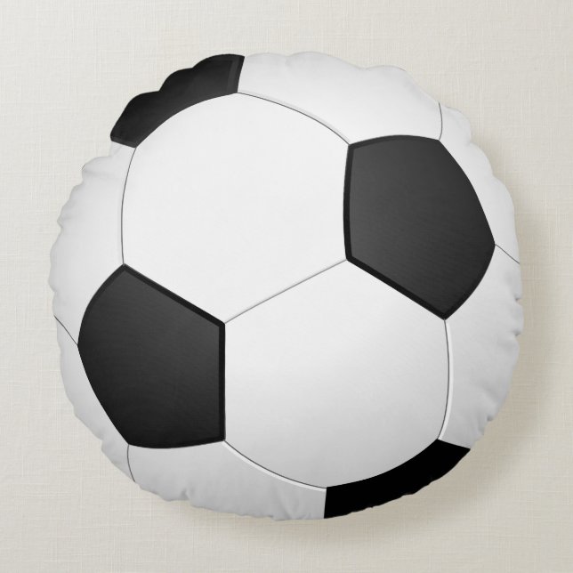 Fußball-Zirkel Rundes Kissen (Vorderseite)