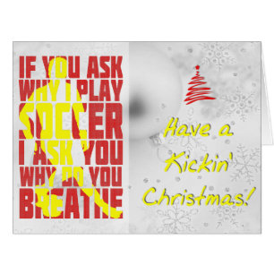 Fußball-Zitat-Weihnachtskarten-Feiertags-Karte