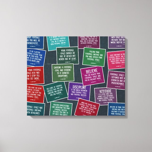 Fußball-Zitate für Motivation Starke Leinwand (Vorderseite)