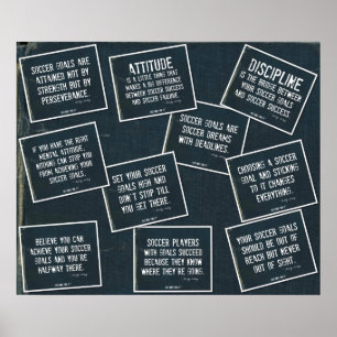 Fußball zitiert die 10 Plakat-Collage im Denim auf Poster