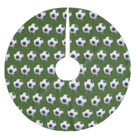 Fußball zu Weihnachten Polyester Weihnachtsbaumdecke