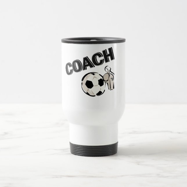Fußball-Zug (Pfeife/Ball) Reisebecher (Mittel)