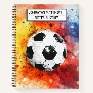 Fußball zurück zur Schule Notizbuch