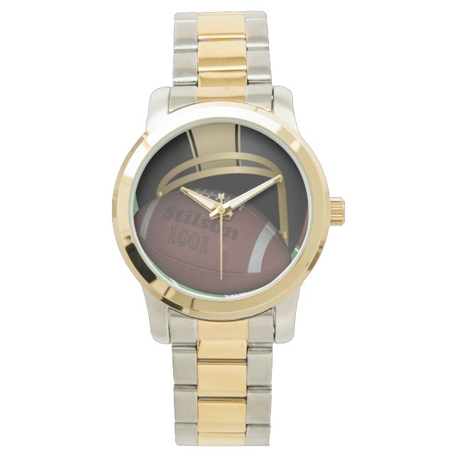 Fußball-Zwei-Tonen-Uhr Armbanduhr (Vorderseite)