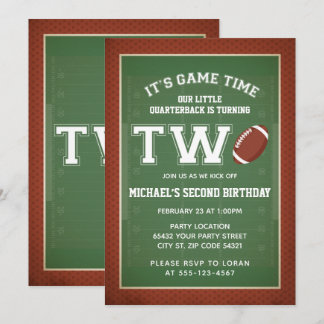 Fußball Zweite Geburtstagspartei Einladung