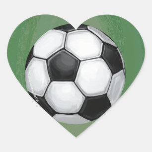 Fußballball Art Herz Herz-Aufkleber