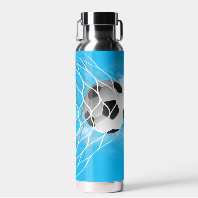 Fußballball auf Sky Trinkflasche (Vorne)