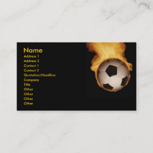Fußballball auf Visitenkarte