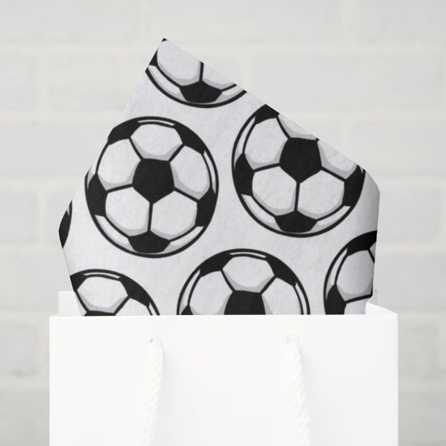 Fußballball Balls White Black Sports Team Kinderge Seidenpapier (Geschenktüte)