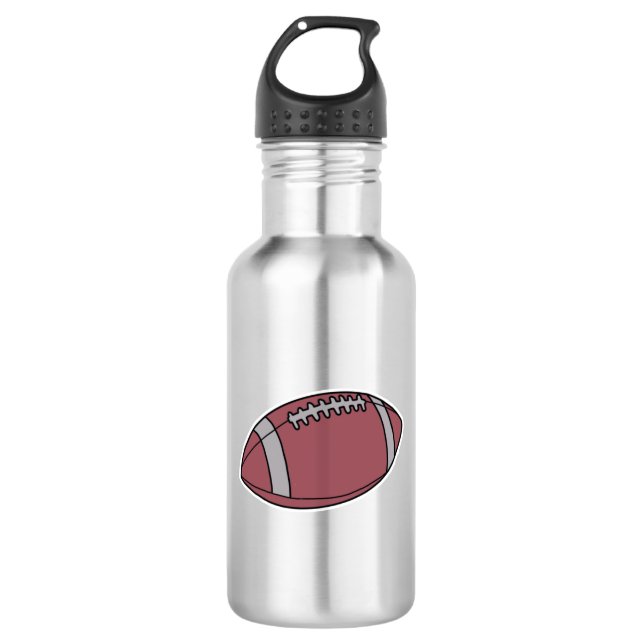 Fußballball Edelstahlflasche (Vorderseite)