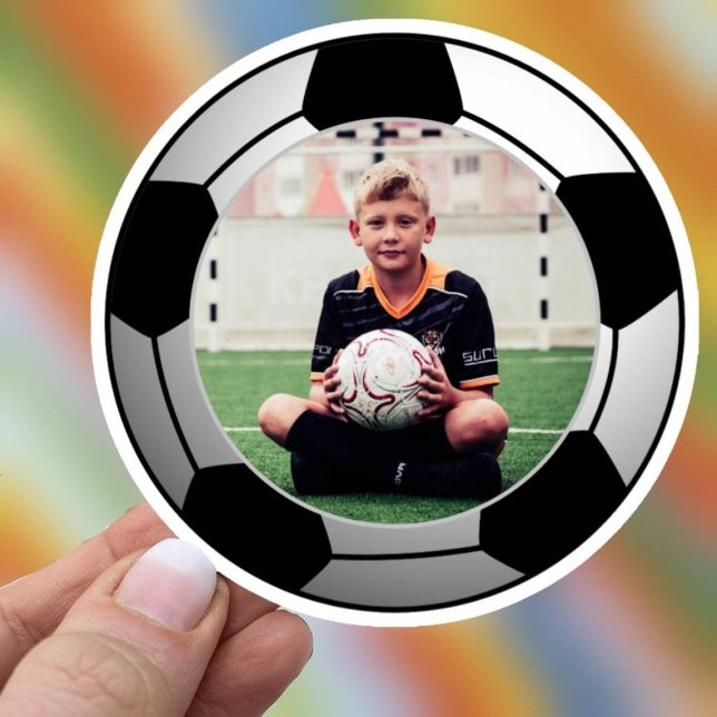 Fußballball-Foto Aufkleber (Soccer or Football Sticker)