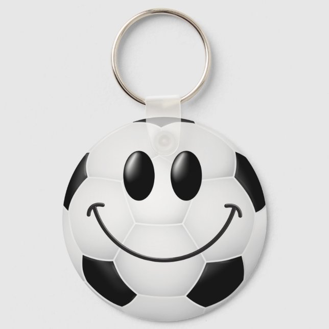 Fußballball-Gesicht Schlüsselanhänger (Vorderseite)