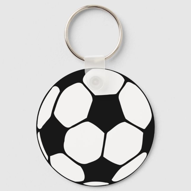 Fußballball Nah-up Schlüsselanhänger (Vorderseite)