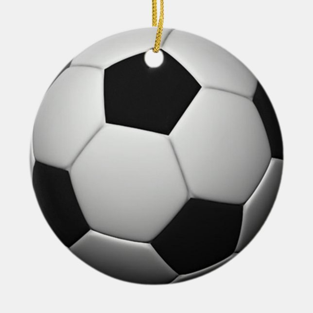 Fußballball-Ornament Keramik Ornament (Vorne)