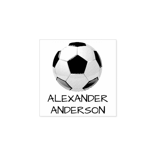 Fußballball personalisieren gummistempel (Prägung)