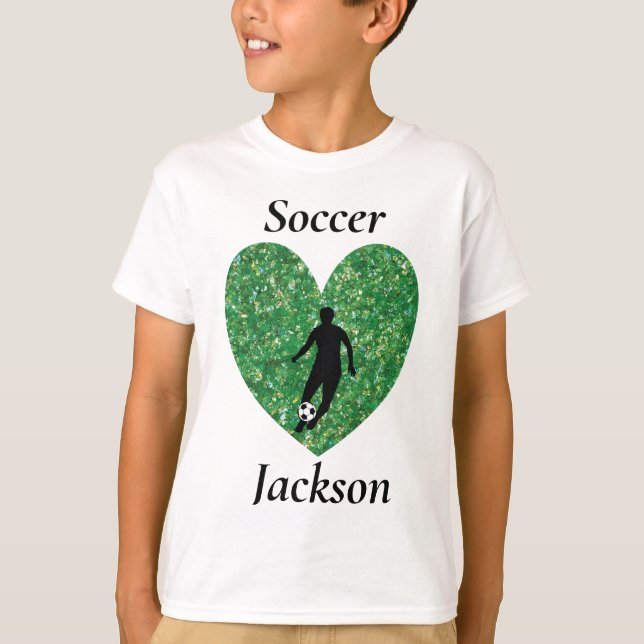Fußballball Personalisiert Name Fußball T-Shirt (Vorderseite)
