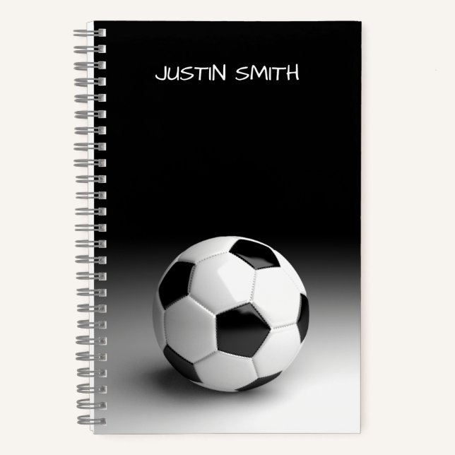 Fußballball-Personalisiert-Notebook Notizbuch (Vorderseite)