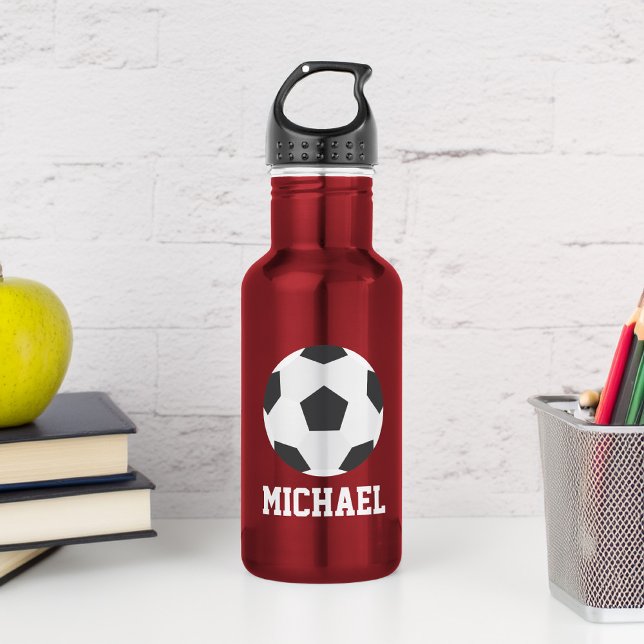 Fußballball Personalisierte Kinder Edelstahlflasche (Von Creator hochgeladen)