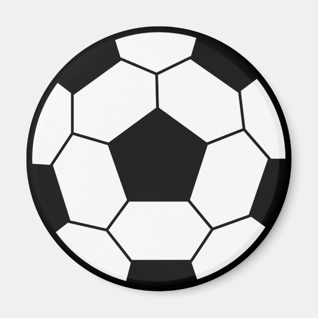 Fußballball-Schwarzes Magnet (Vorne)