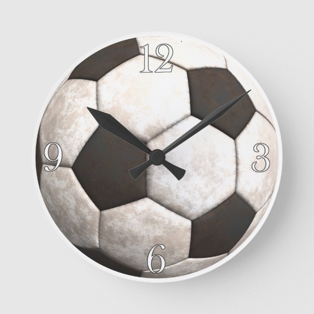 Fußballball-Team-Sportspiele Runde Wanduhr (Vorderseite)