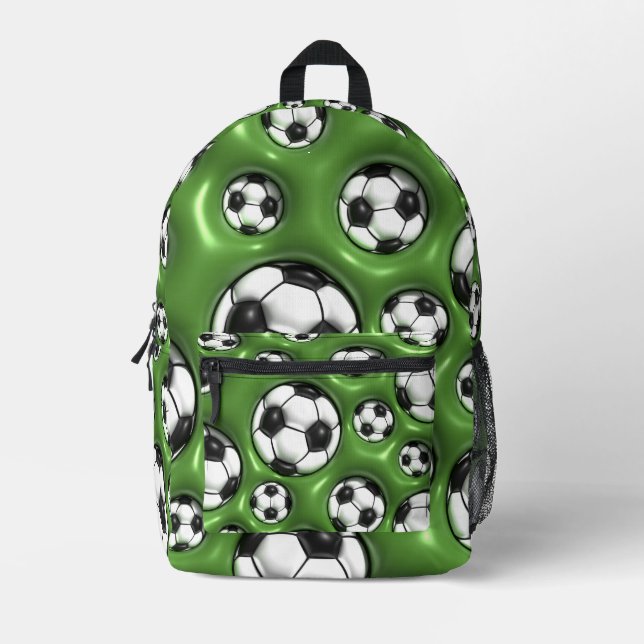 Fußballbälle (aufgeblähter Blick) Bedruckter Rucksack (Vorderseite)