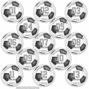 Fußballbälle Set von 13 personalisierten Einzelper Aufkleber
