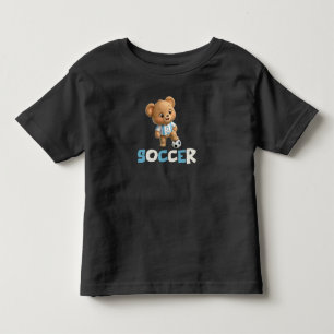 Fußballbär, süßes sportliches Tier Kleinkind T-shirt