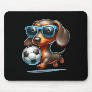 Fußballbegeisterter Wiener Hund Design Für Enthusi Mousepad