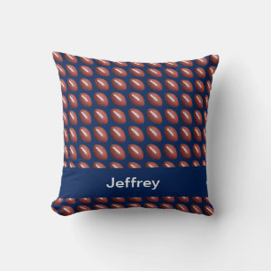 Fußbälle, 16" Square Pillow, Blue Personalisiert Kissen