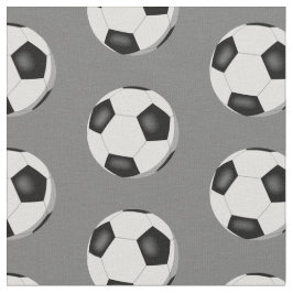 Fußbälle Muster auf grau oder in beliebiger Farbe Stoff