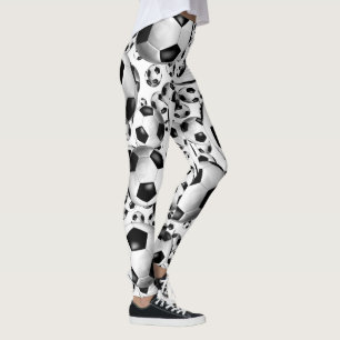 Fußbälle Muster Leggings mit beliebiger bkgrd Farb