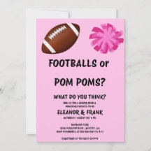 Fußbälle oder Pom-Poms Geschlecht-Enthüllungs-Einl