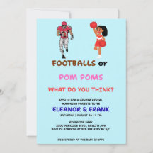 Fußbälle oder Pom-Poms Geschlechtsenthüllungs-Einl