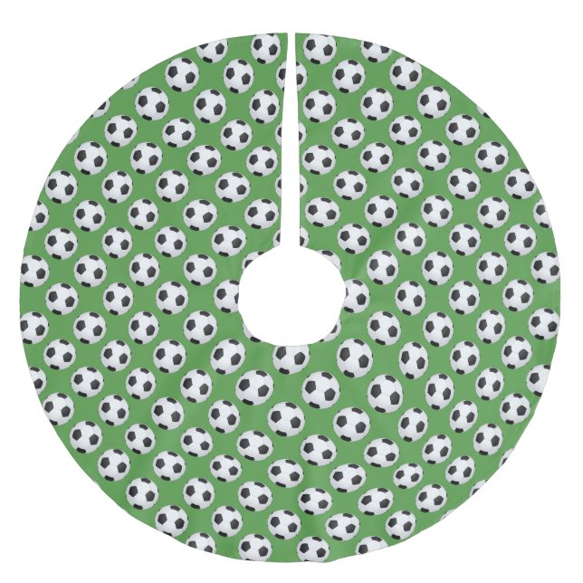 Fußbälle Polyester Weihnachtsbaumdecke (Vorderseite)