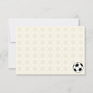 Fußbälle Schwarz und Weiß Blank Cream Off-White Mitteilungskarte