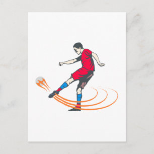 Fussballer Fussballspieler Postkarte