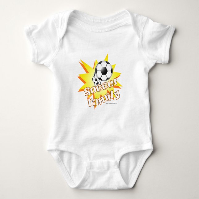 Fußballfamilie Baby Strampler (Vorderseite)