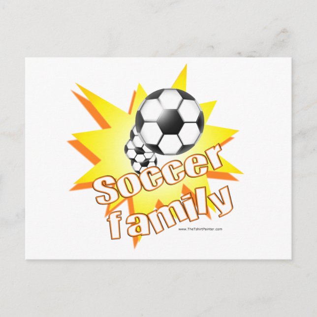 Fußballfamilie Postkarte (Vorderseite)