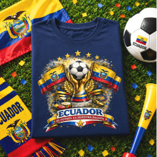 Fußballfan Ecuador Fußballanhänger Stolz T-Shirt