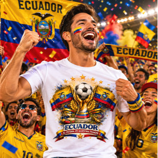 Fußballfan Ecuador Fußballanhänger Stolz T-Shirt