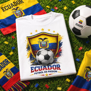 Fußballfan Ecuador Fußballanhänger Stolz T-Shirt