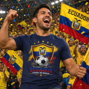 Fußballfan Ecuador Fußballanhänger Stolz T-Shirt