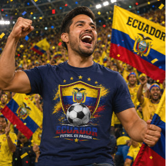 Fußballfan Ecuador Fußballanhänger Stolz T-Shirt