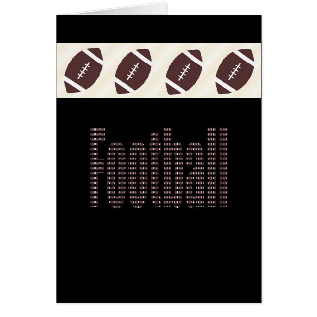 Fußballfan-Karte Schwarzweiss (Vorne)