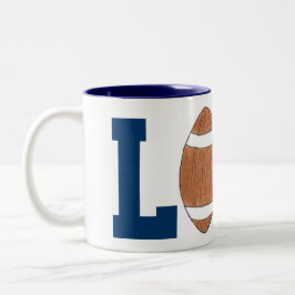 Fußballfan-Liebe-Tasse Zweifarbige Tasse