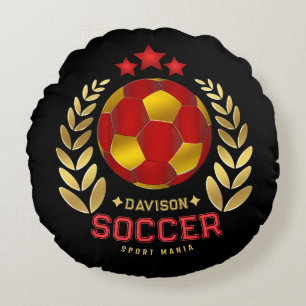 Fußballfan-Logo Rundes Kissen