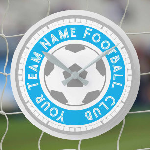 Fußballfan oder Fußballanhänger Runde Wanduhr
