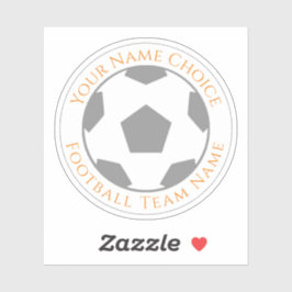 Fußballfan Personalisiert mit Teamname-Aufkleber Aufkleber