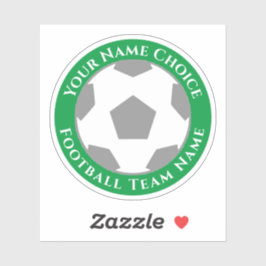 Fußballfan Personalisiert mit Teamname-Aufkleber Aufkleber